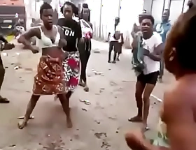 Two girls fighting wantonness dick on every side osun state