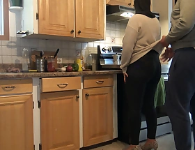 Arab Iraqi join in matrimony has doggystyle anal invasion in the kitchen