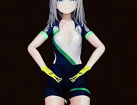 MMD-B Tall BluArc Shiroko Ripen Speck bike-N - Zeruel Game - Emerald Suit Color Edit Smixix