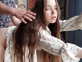 My stepsister doesn't mind fucking on the floor.