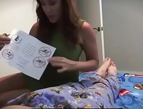 Mom teach son about safe sex